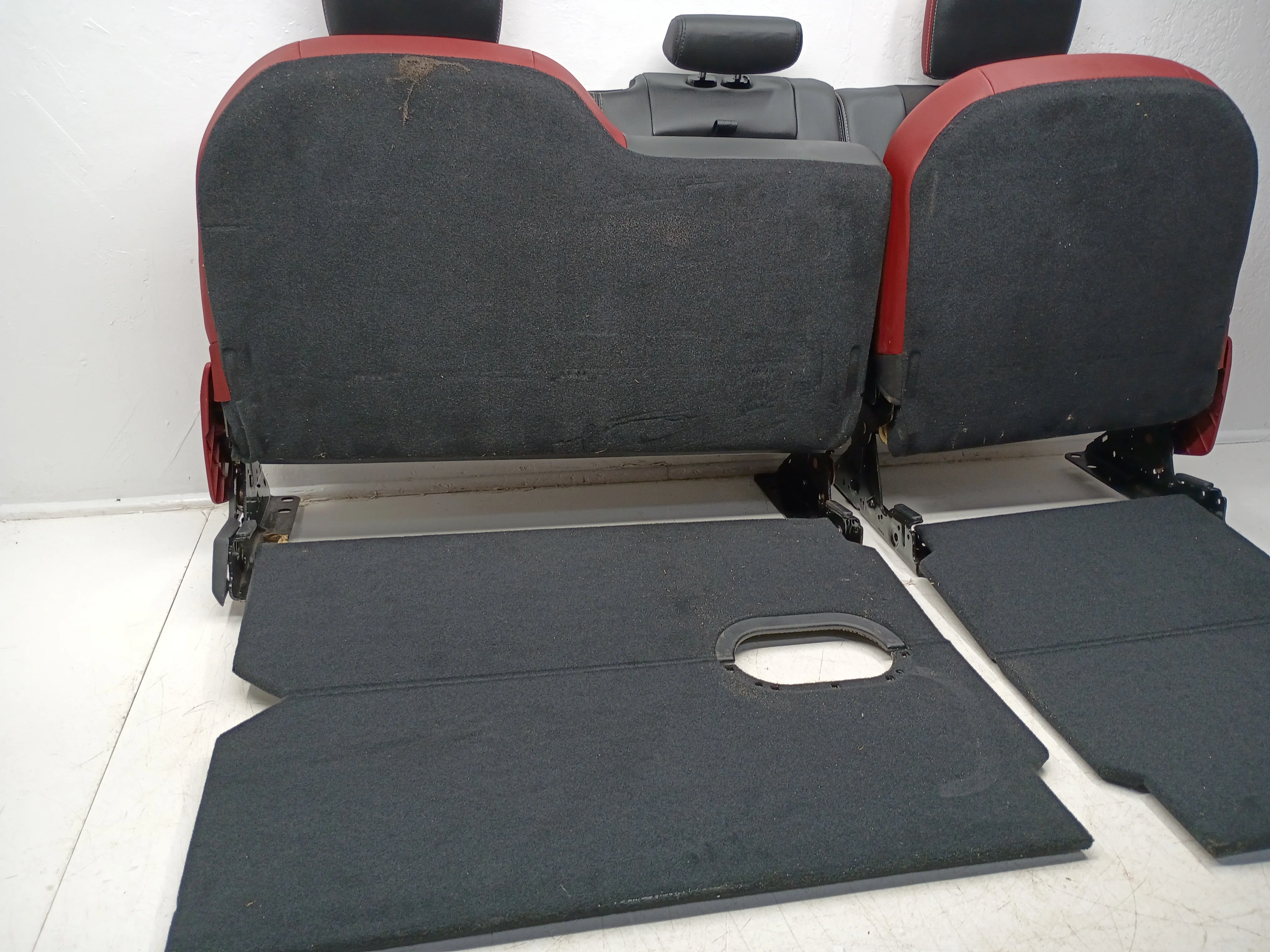 2009 - 2018 Ram Rebel Rear Seats, Black/Red Leather, 4th Gen #3011r - Image 6