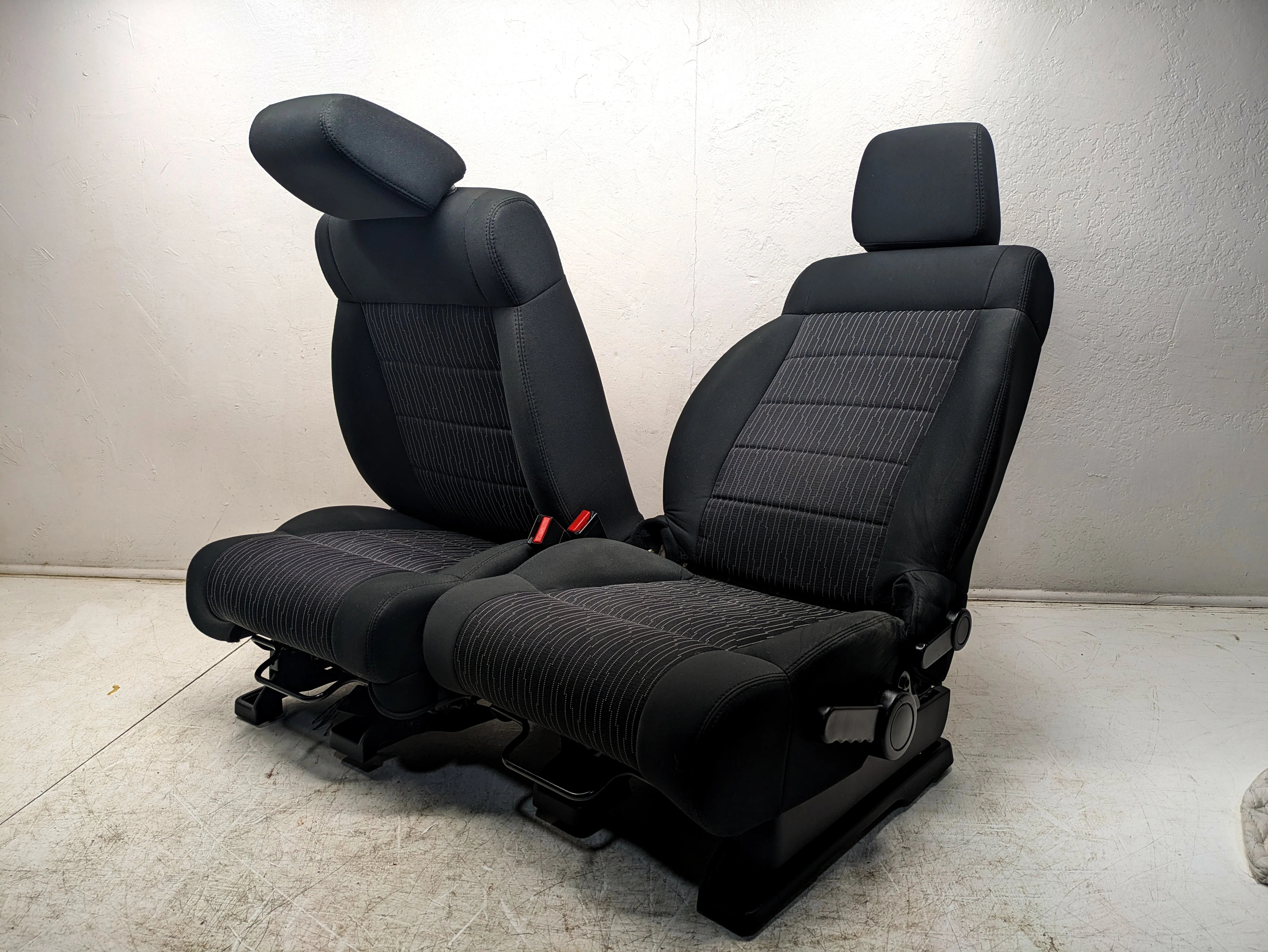 2013 - 2018 Jeep Wrangler Seats, Black Cloth, 2 Door JK w/ Easy Access. #1349 - Image 9