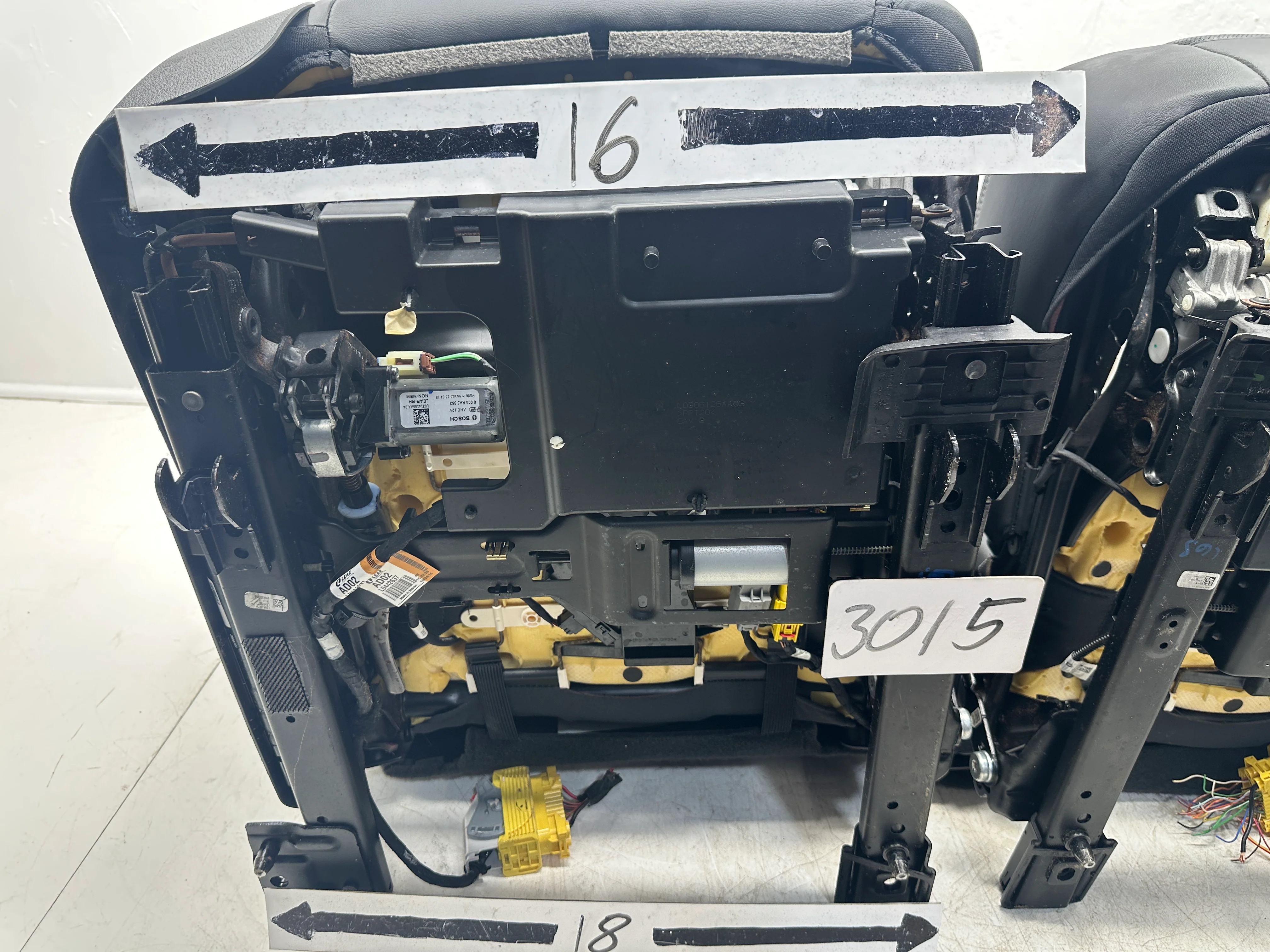 2015 - 2020  Yukon Denali Front Seats, GMC Black Leather, Heated & Cooled #3015 - Image 15