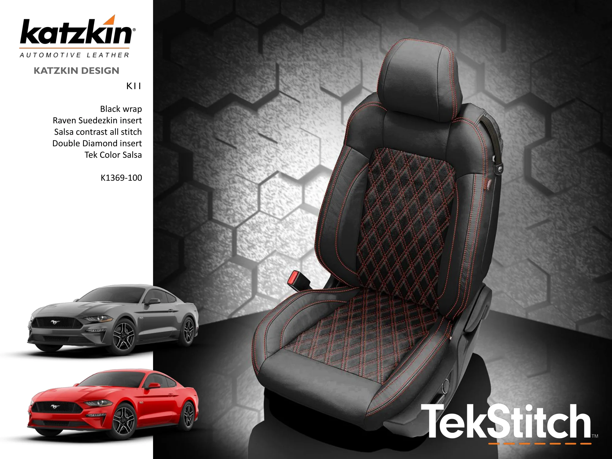 Mustang Leather Seats 2015-2023, Custom Built S550 with Katzkin Leather - Image 13
