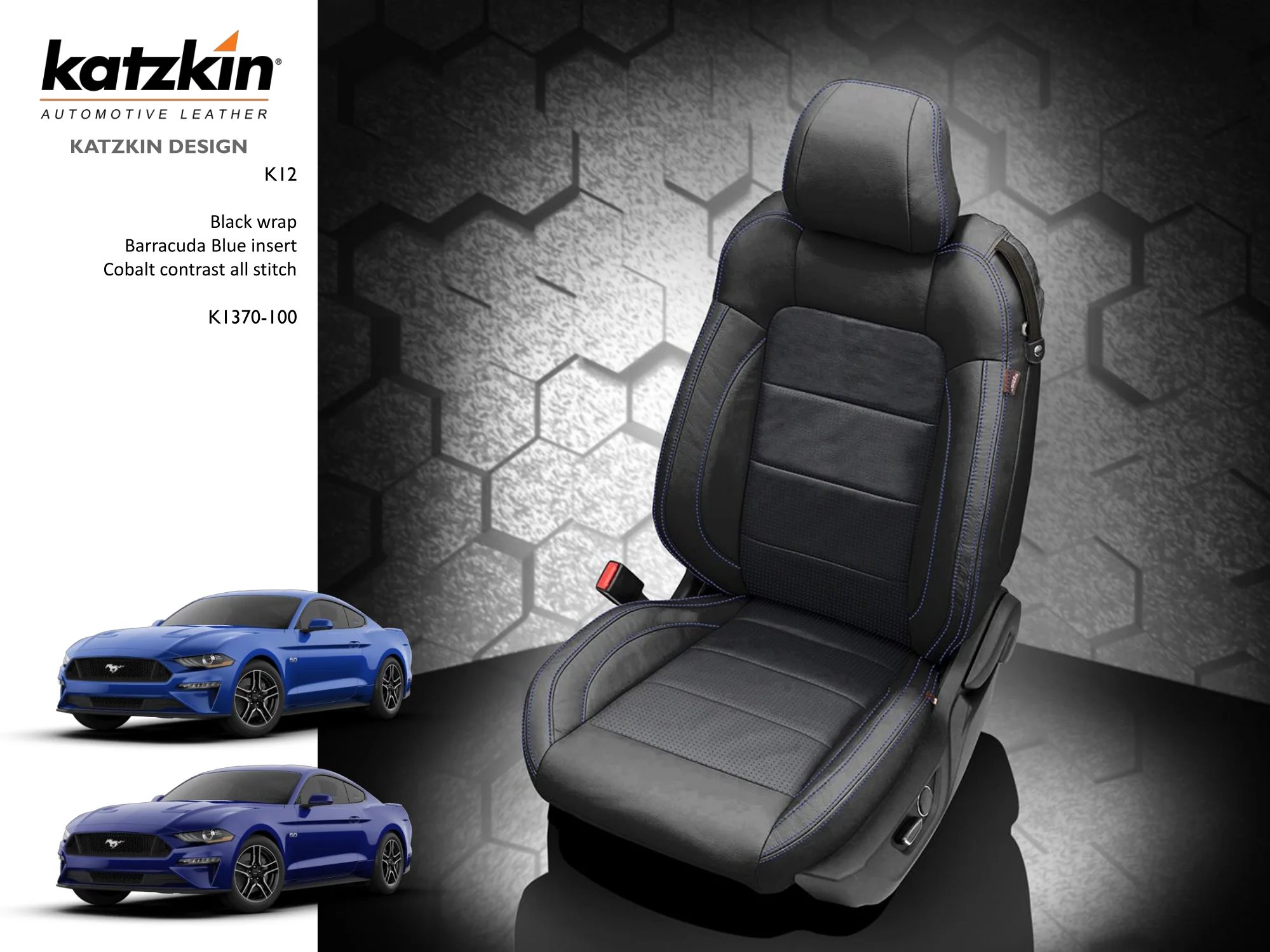 Mustang Leather Seats 2015-2023, Custom Built S550 with Katzkin Leather - Image 14
