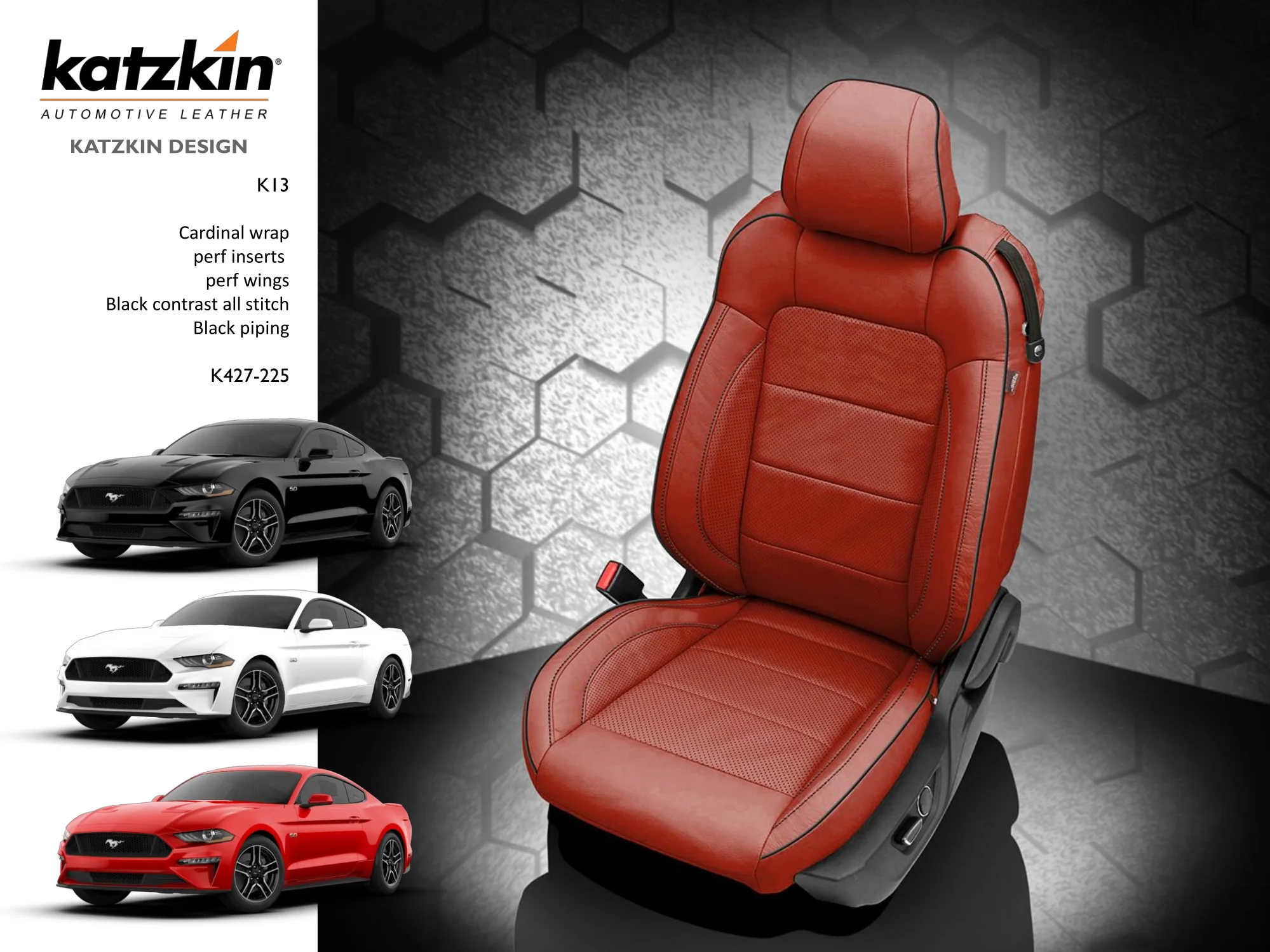 Mustang Leather Seats 2015-2023, Custom Built S550 with Katzkin Leather - Image 15
