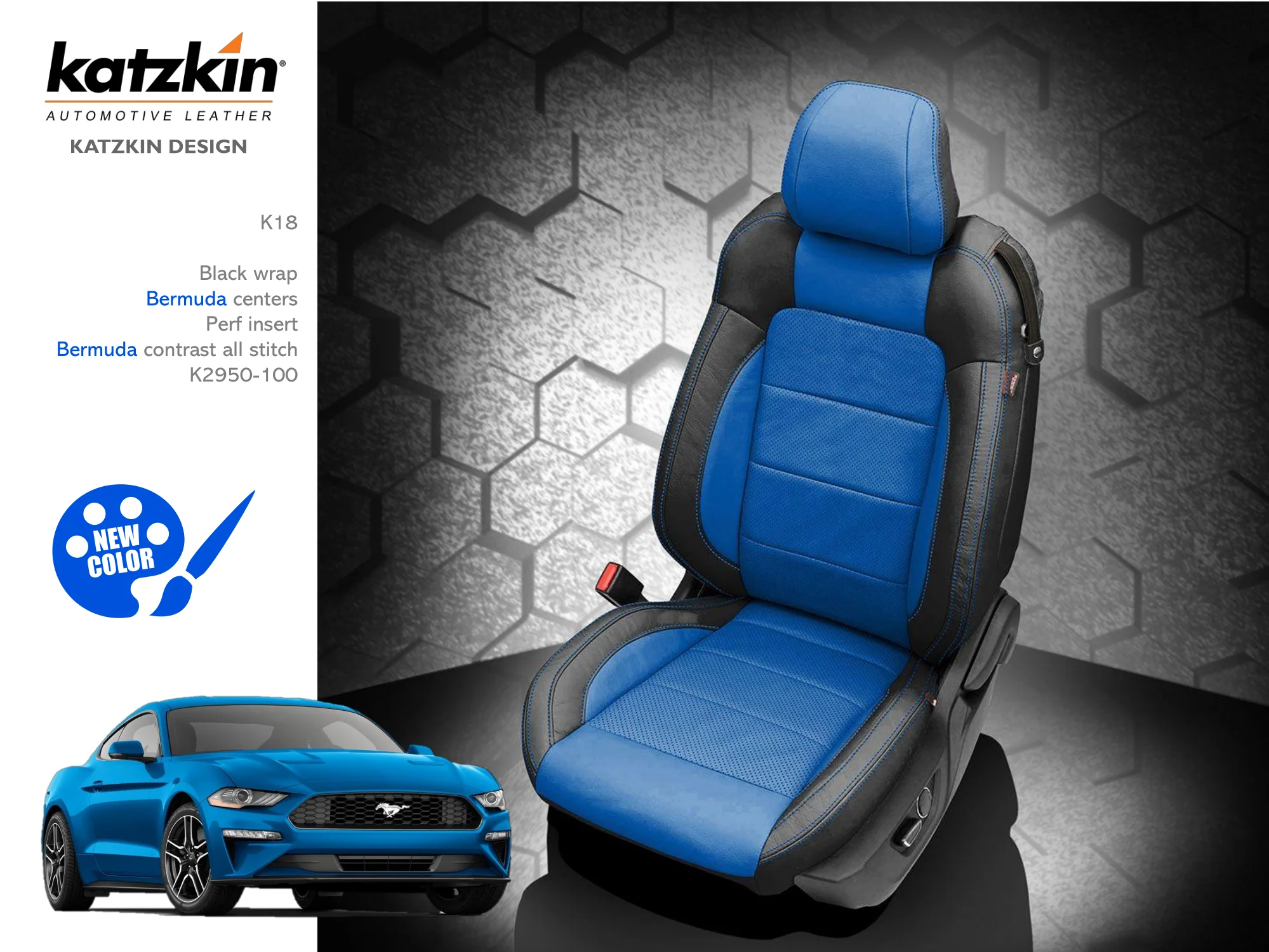Mustang Leather Seats 2015-2023, Custom Built S550 with Katzkin Leather - Image 20
