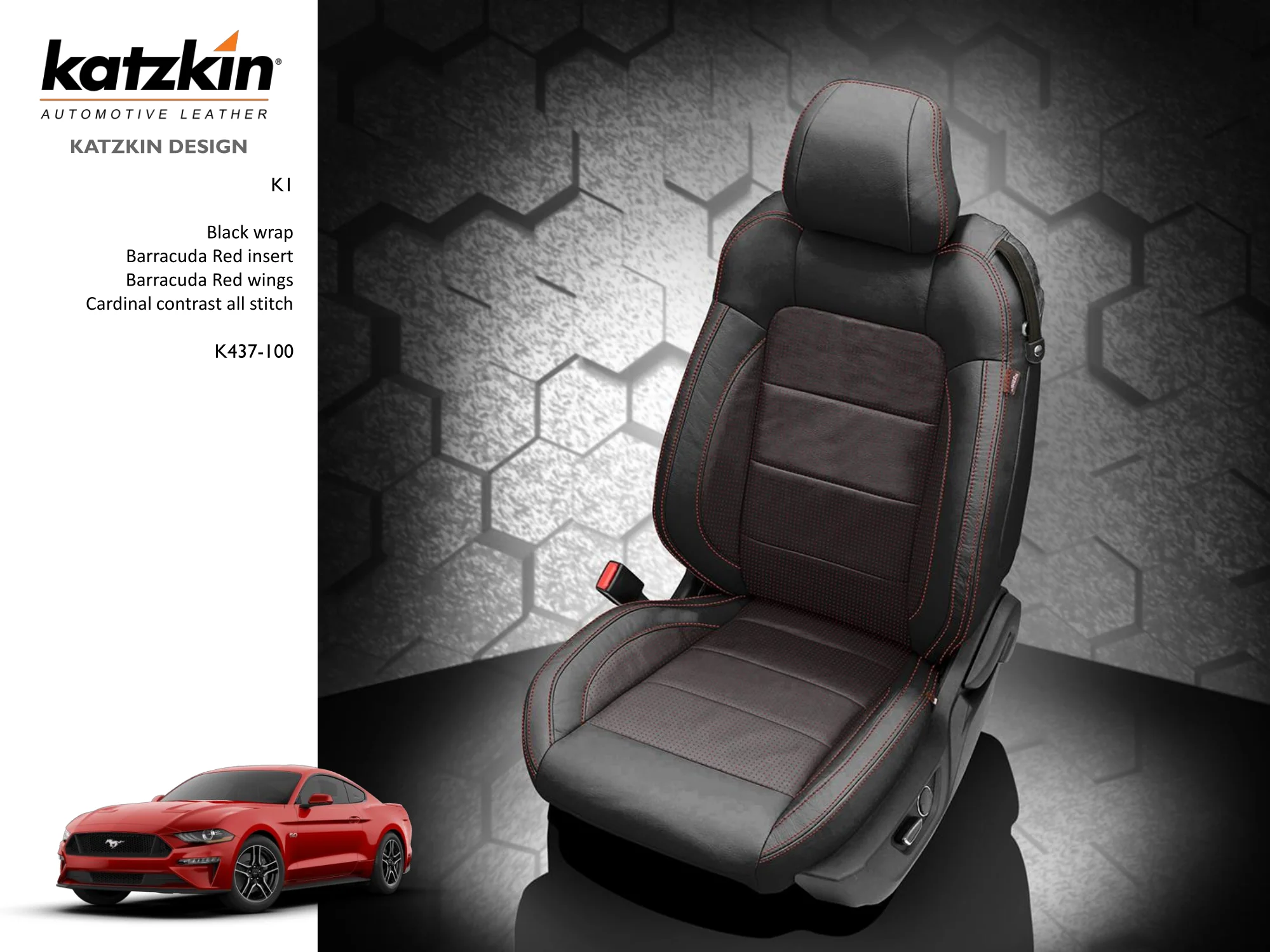Mustang Leather Seats 2015-2023, Custom Built S550 with Katzkin Leather - Image 3