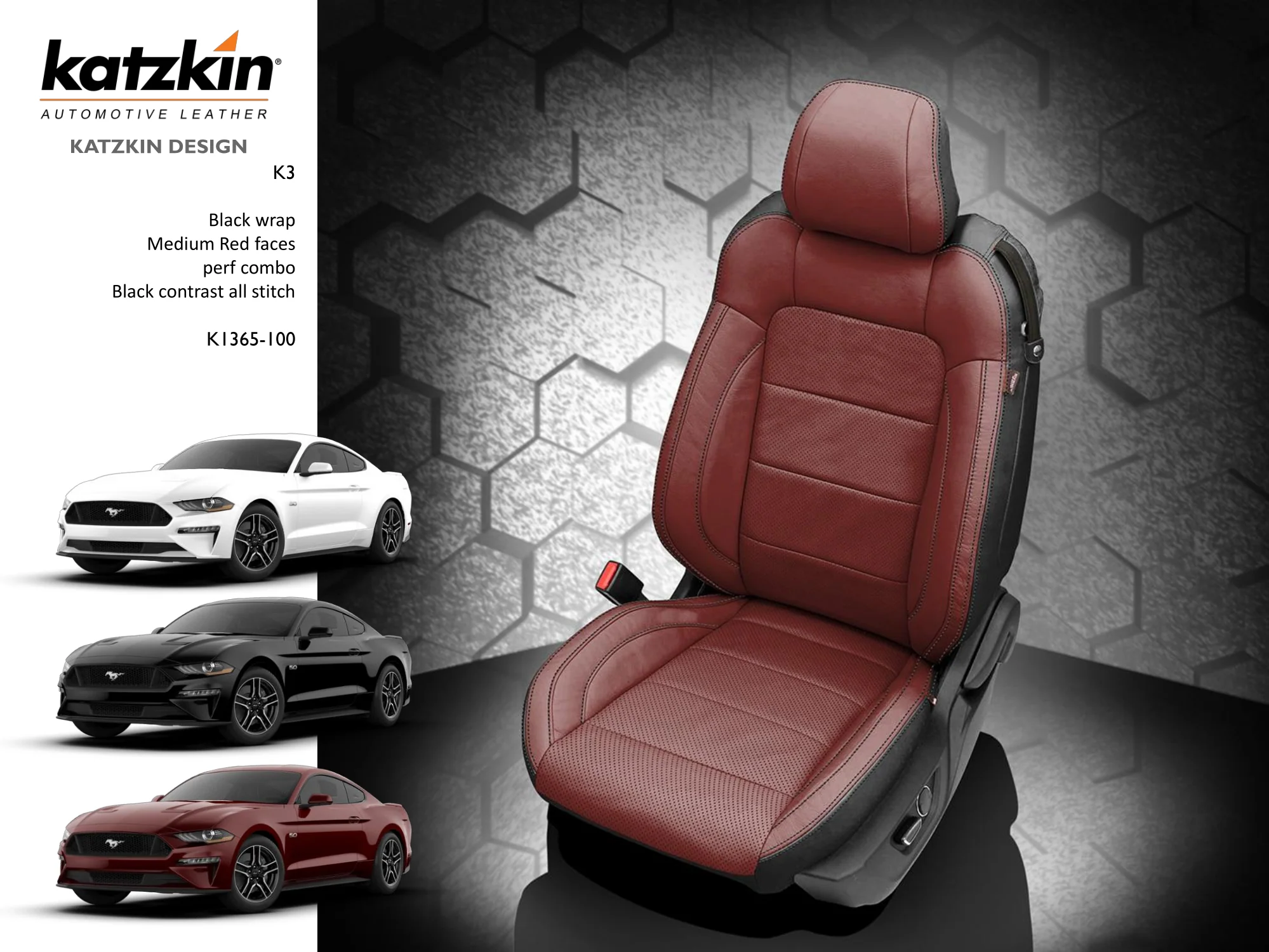 Mustang Leather Seats 2015-2023, Custom Built S550 with Katzkin Leather - Image 5