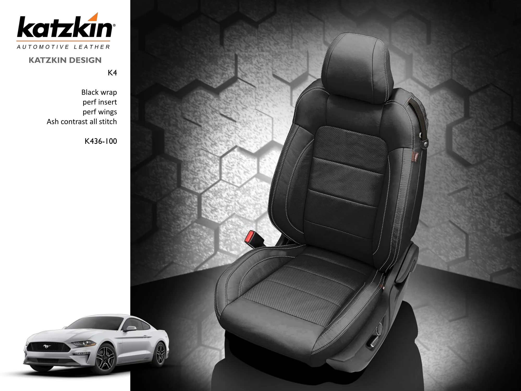 Mustang Leather Seats 2015-2023, Custom Built S550 with Katzkin Leather - Image 6