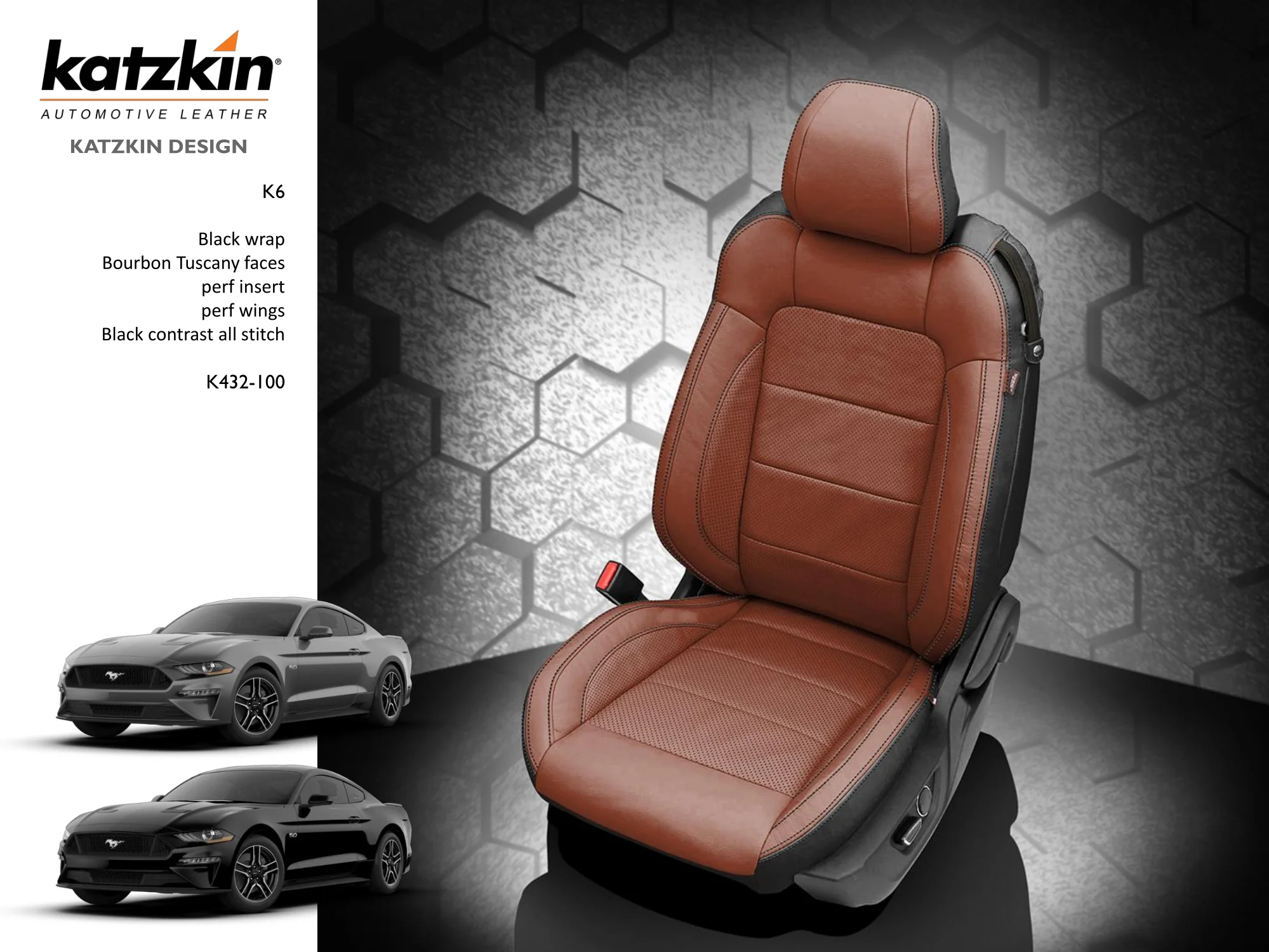 Mustang Leather Seats 2015-2023, Custom Built S550 with Katzkin Leather - Image 8