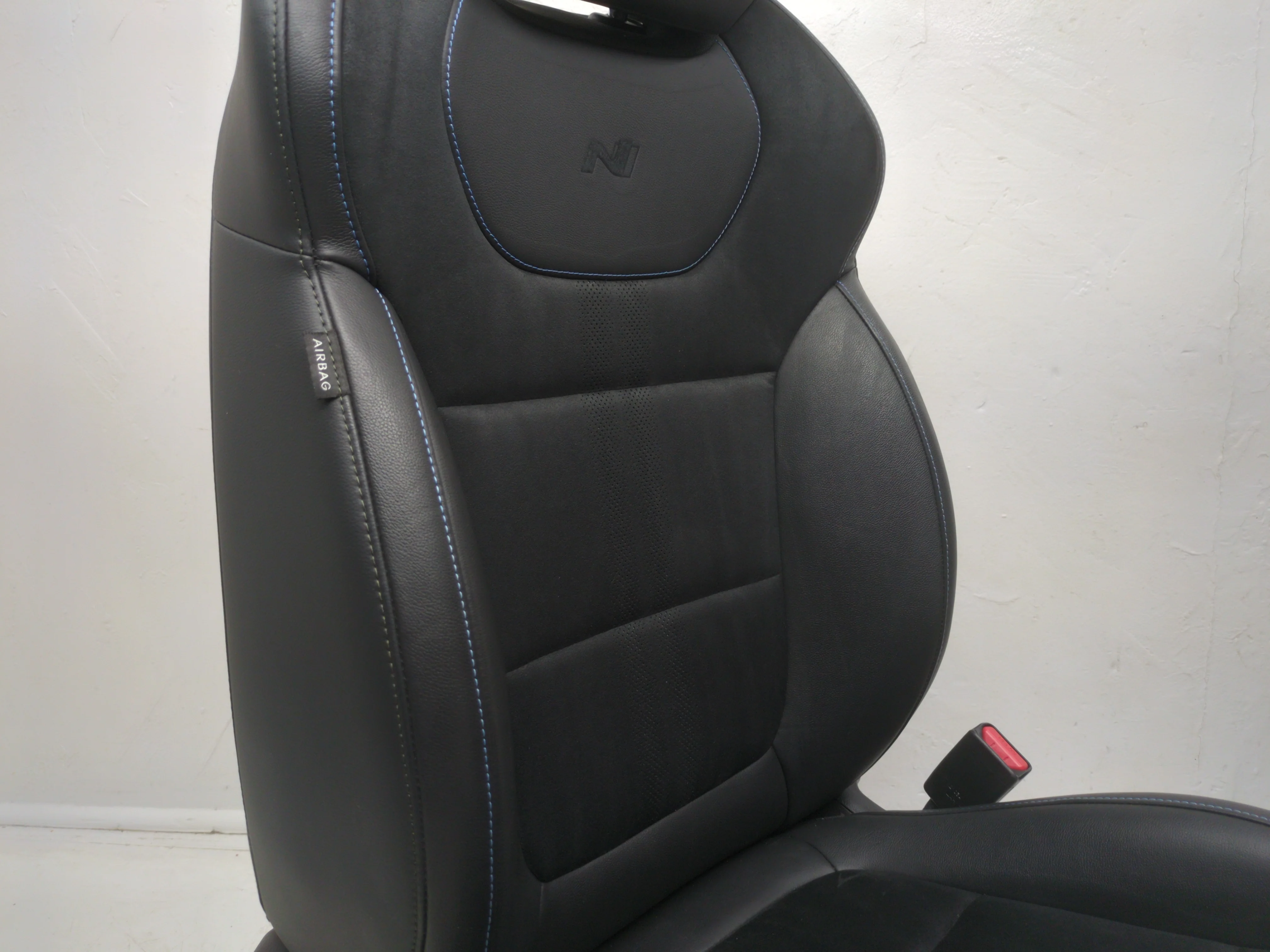 2018 - 2023 Hyundai Kona N Seats, Black Leather Blue Stitch, Front & Rear #1784 - Image 12