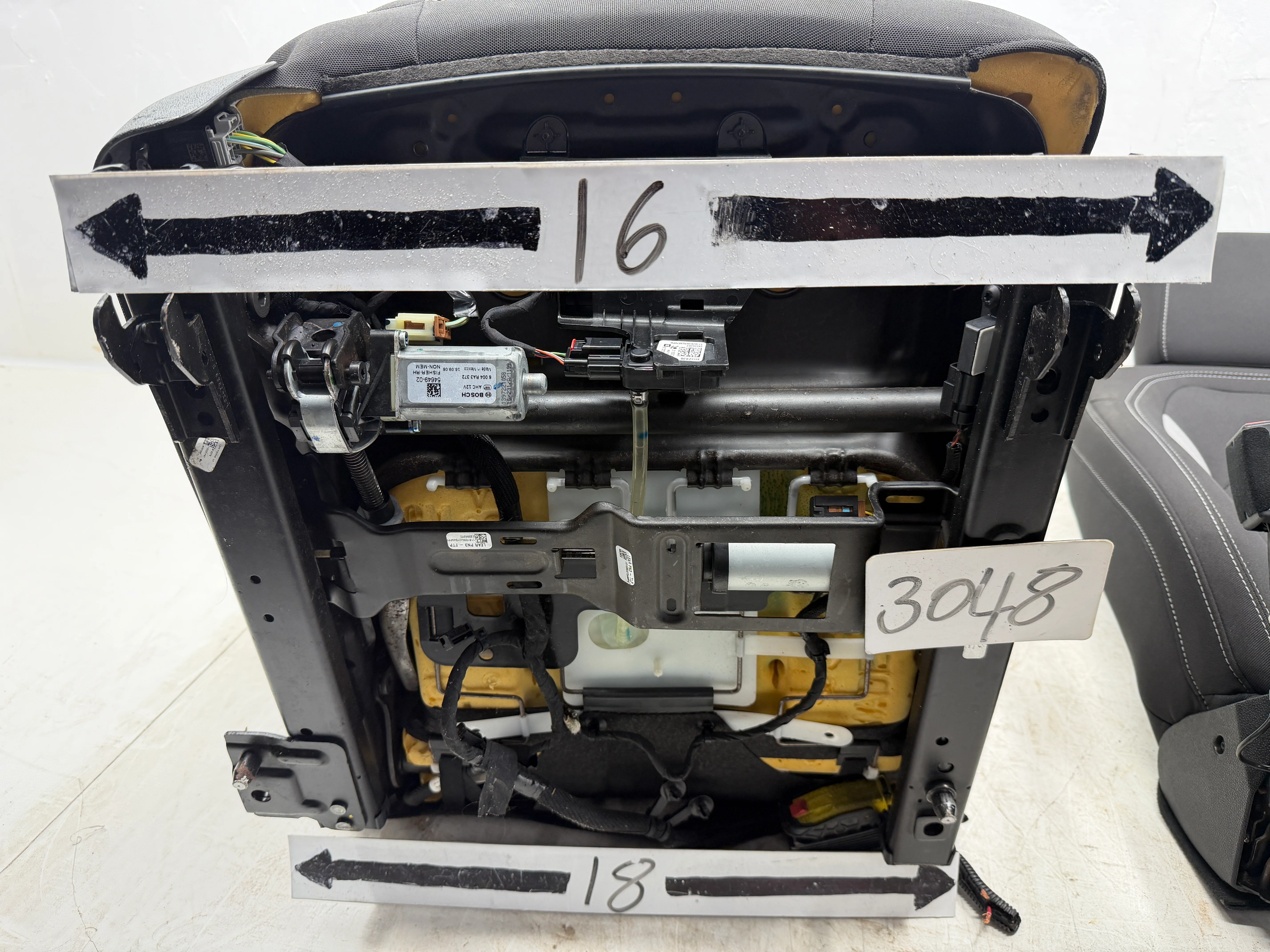 Camaro Seats 2016-2024, Chevy Powered Black Cloth #3048 - Image 13