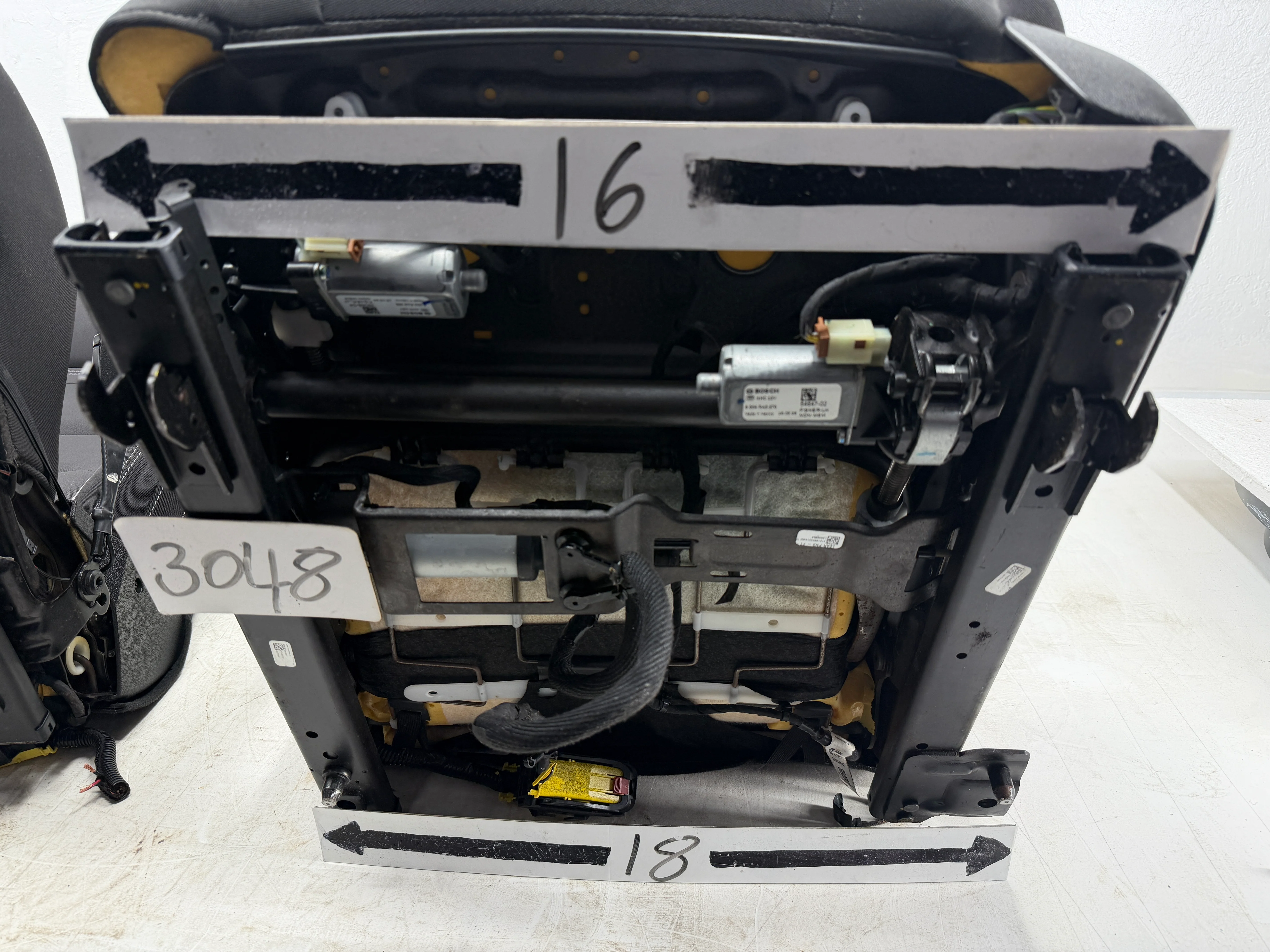 Camaro Seats 2016-2024, Chevy Powered Black Cloth #3048 - Image 14