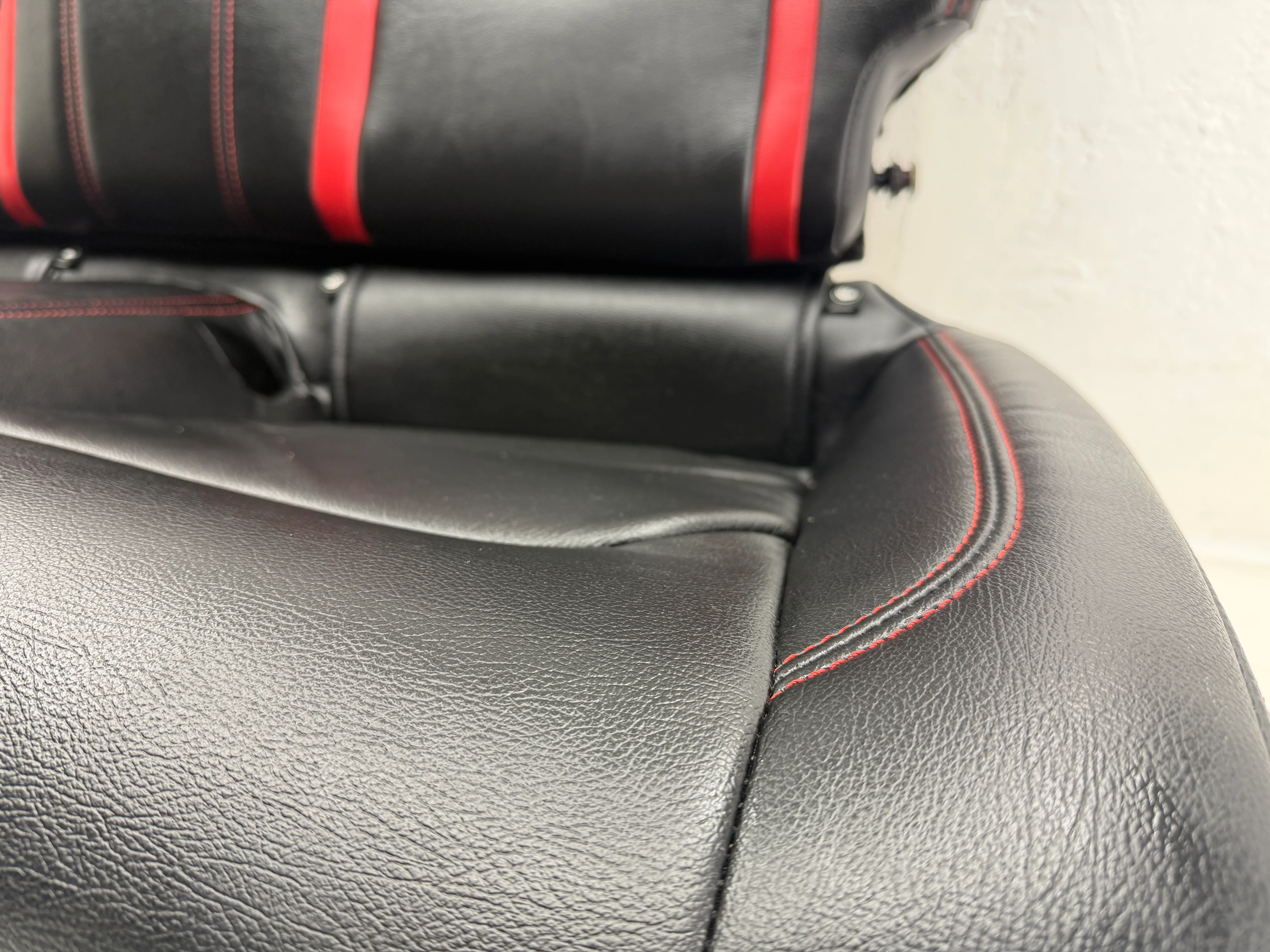 Chevy Camaro Rear Seat 2016-2024, Black and Red Leather #3072 - Image 10