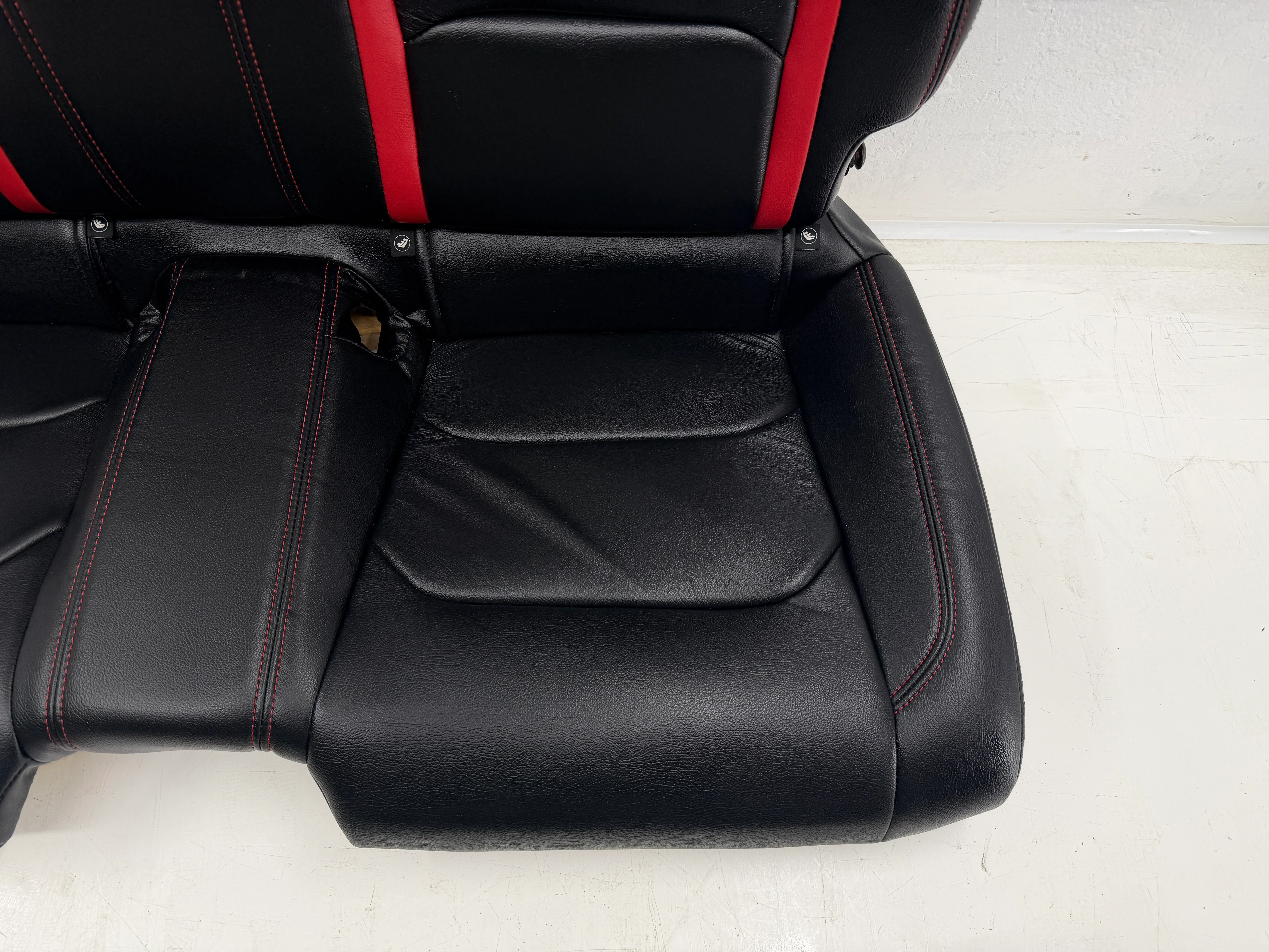 Chevy Camaro Rear Seat 2016-2024, Black and Red Leather #3072 - Image 4