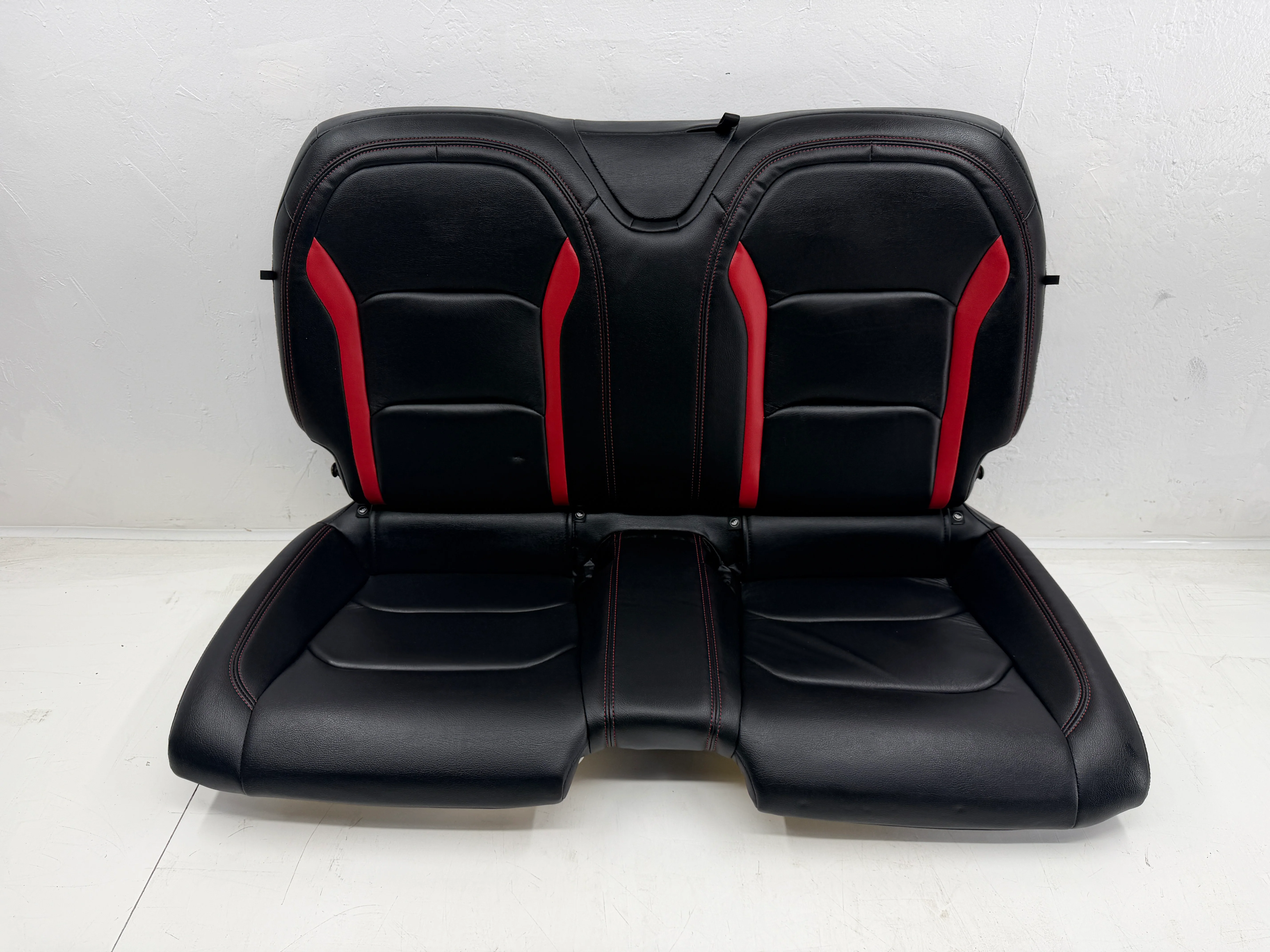 Chevy Camaro Rear Seat 2016-2024, Black and Red Leather #3072 - Image 6