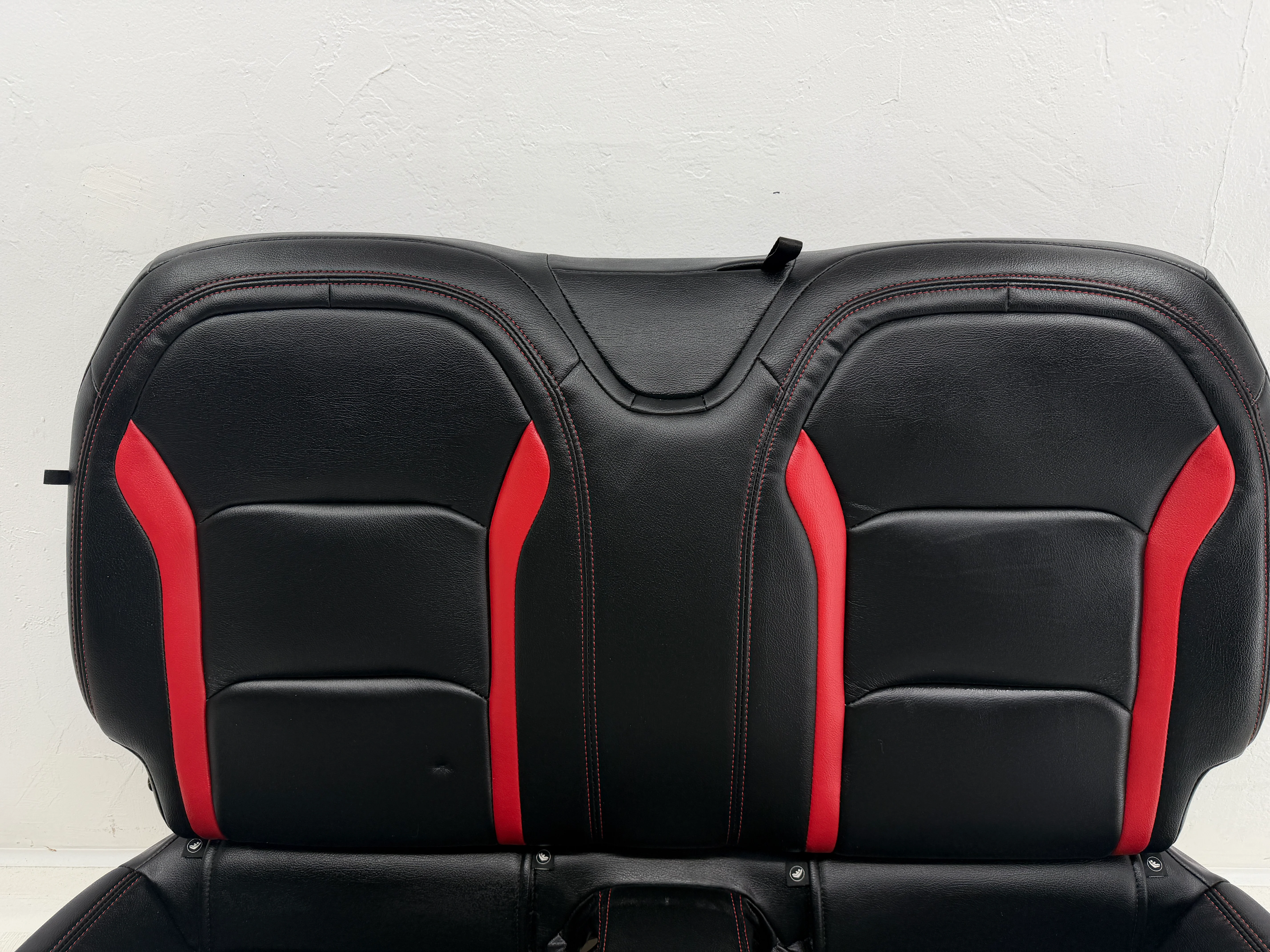 Chevy Camaro Rear Seat 2016-2024, Black and Red Leather #3072 - Image 9