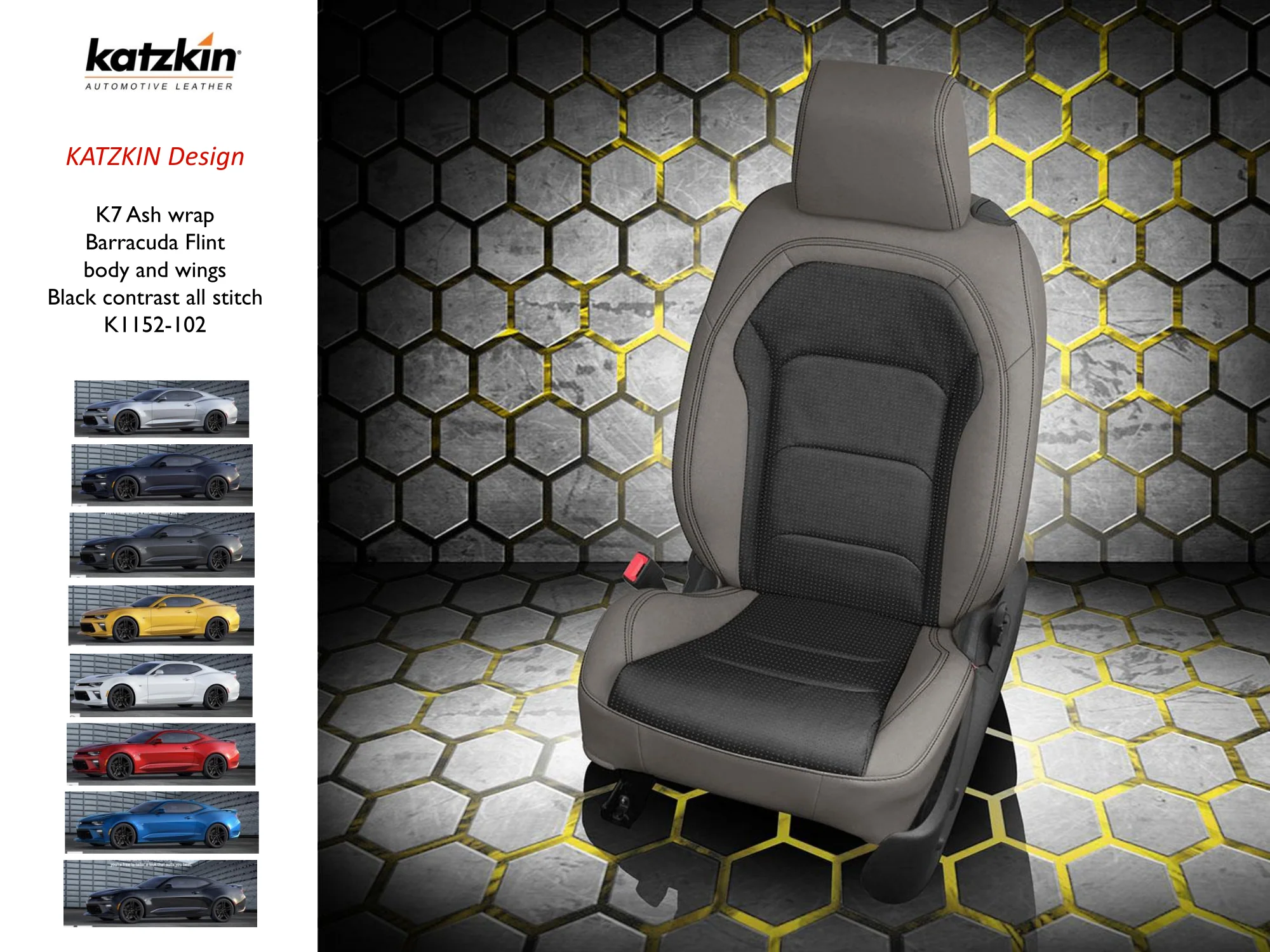 Custom Camaro Seats Chevy 6th Gen, Coupe or Convertible, 2016 - 2024 - Image 12