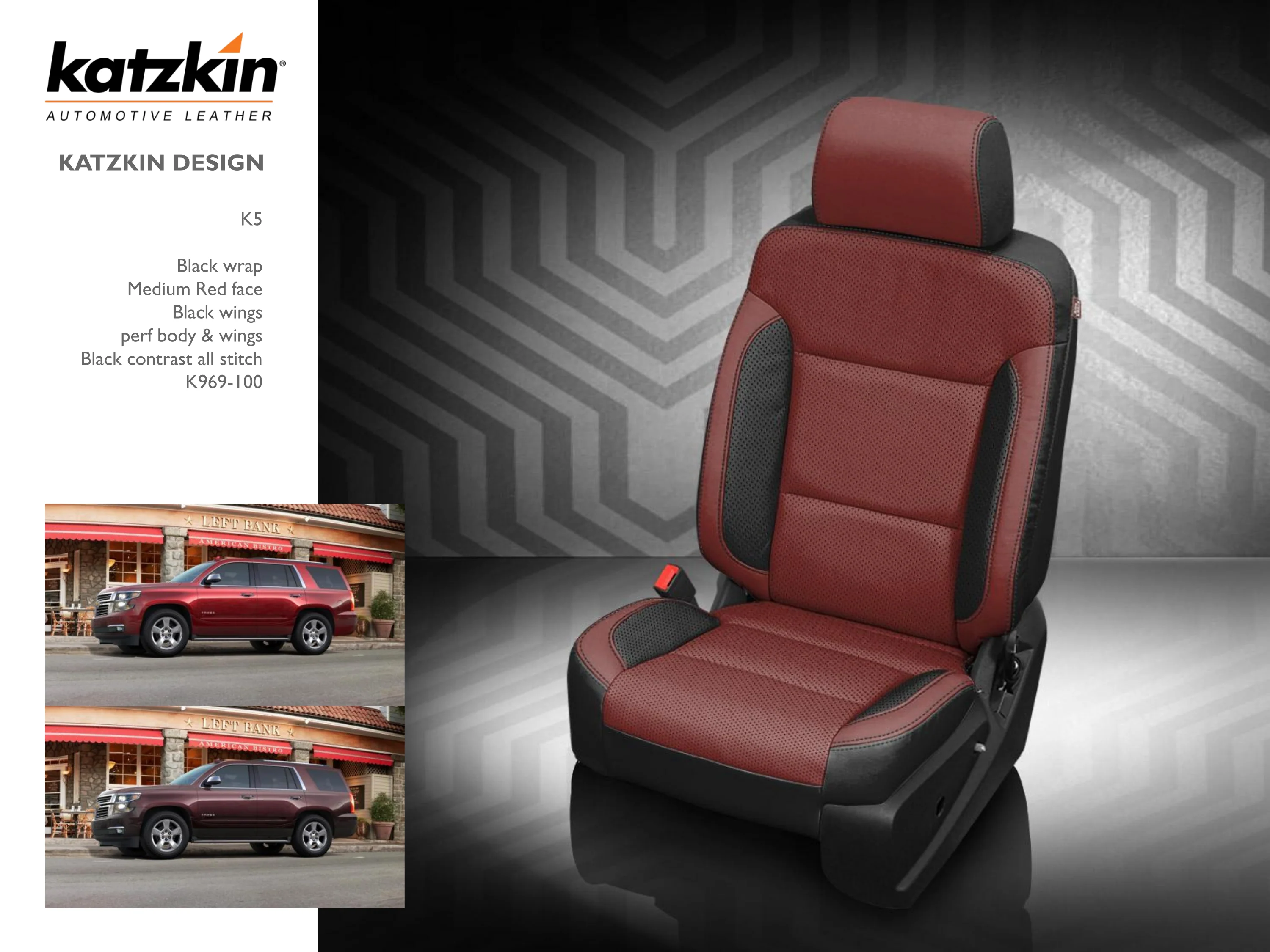 Custom Chevy Tahoe & Suburban Seats, 2015 - 2020, Katzkin Leather. - Image 3