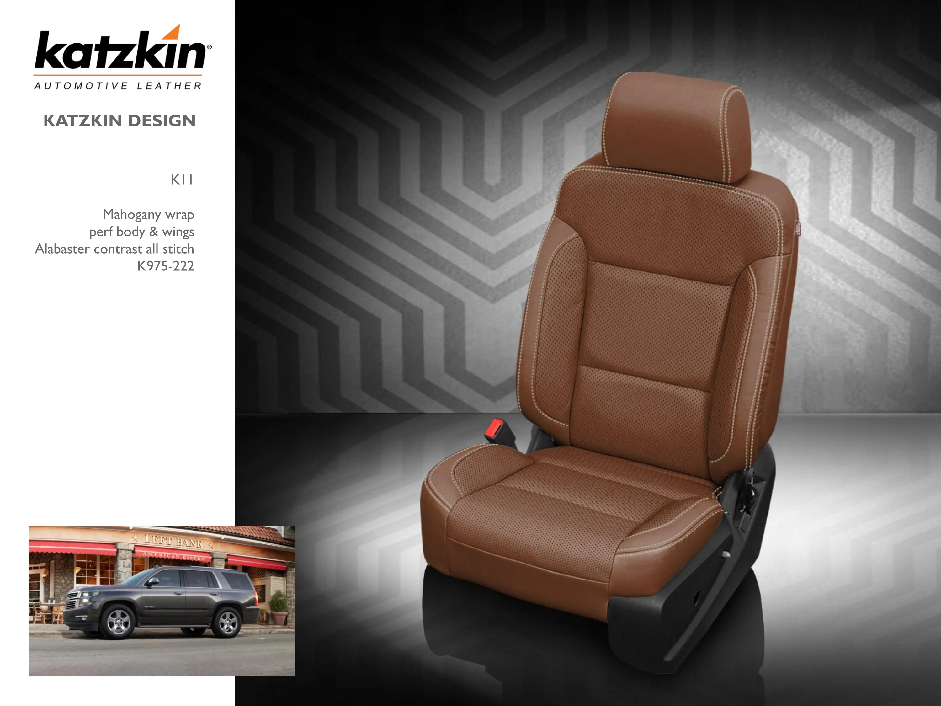 Custom Chevy Tahoe & Suburban Seats, 2015 - 2020, Katzkin Leather. - Image 4