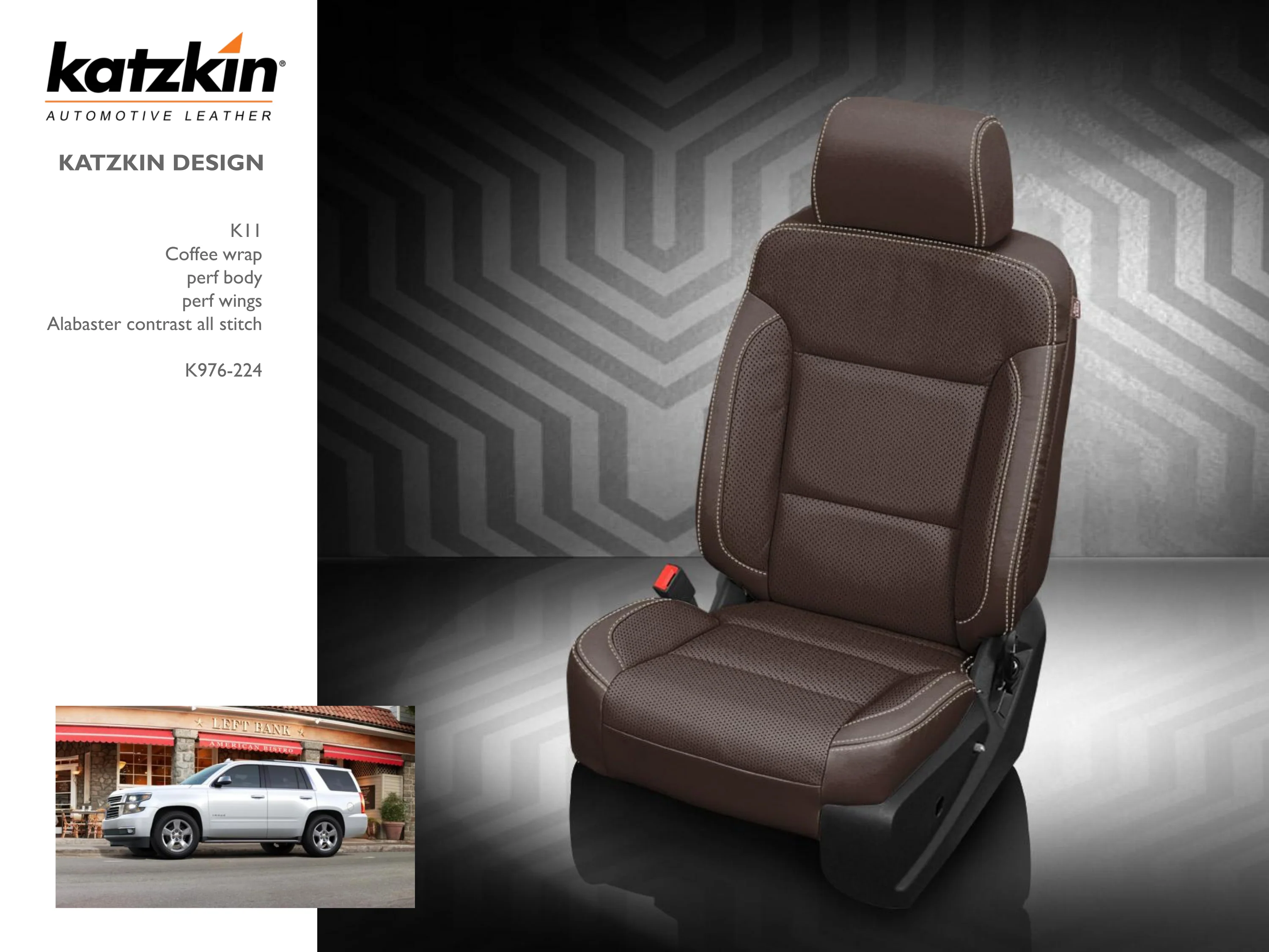 Custom Chevy Tahoe & Suburban Seats, 2015 - 2020, Katzkin Leather. - Image 8