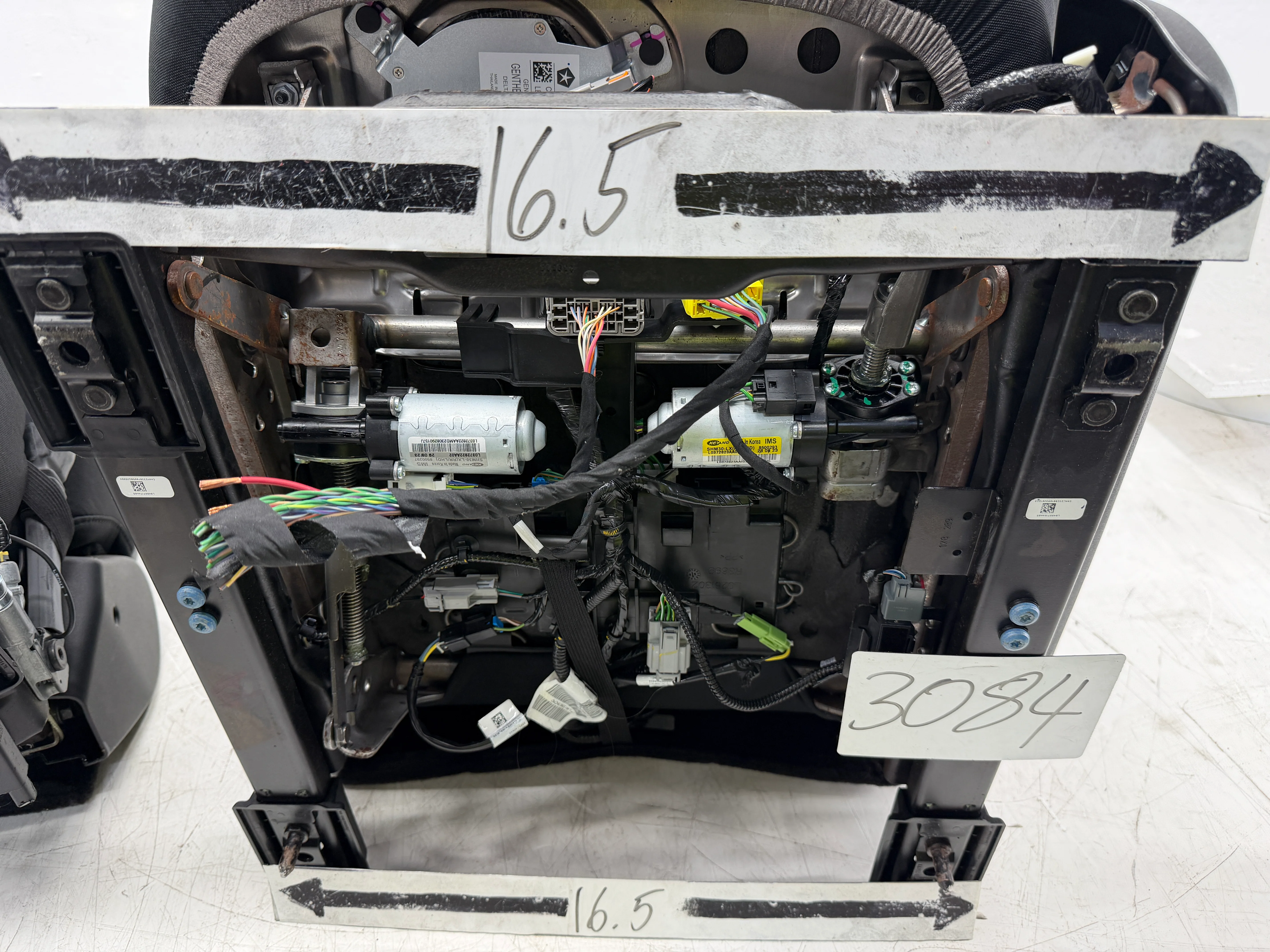 Dodge Challenger Seats 2008-2024, Heated Cooled Black Leather Suede #3084 - Image 12