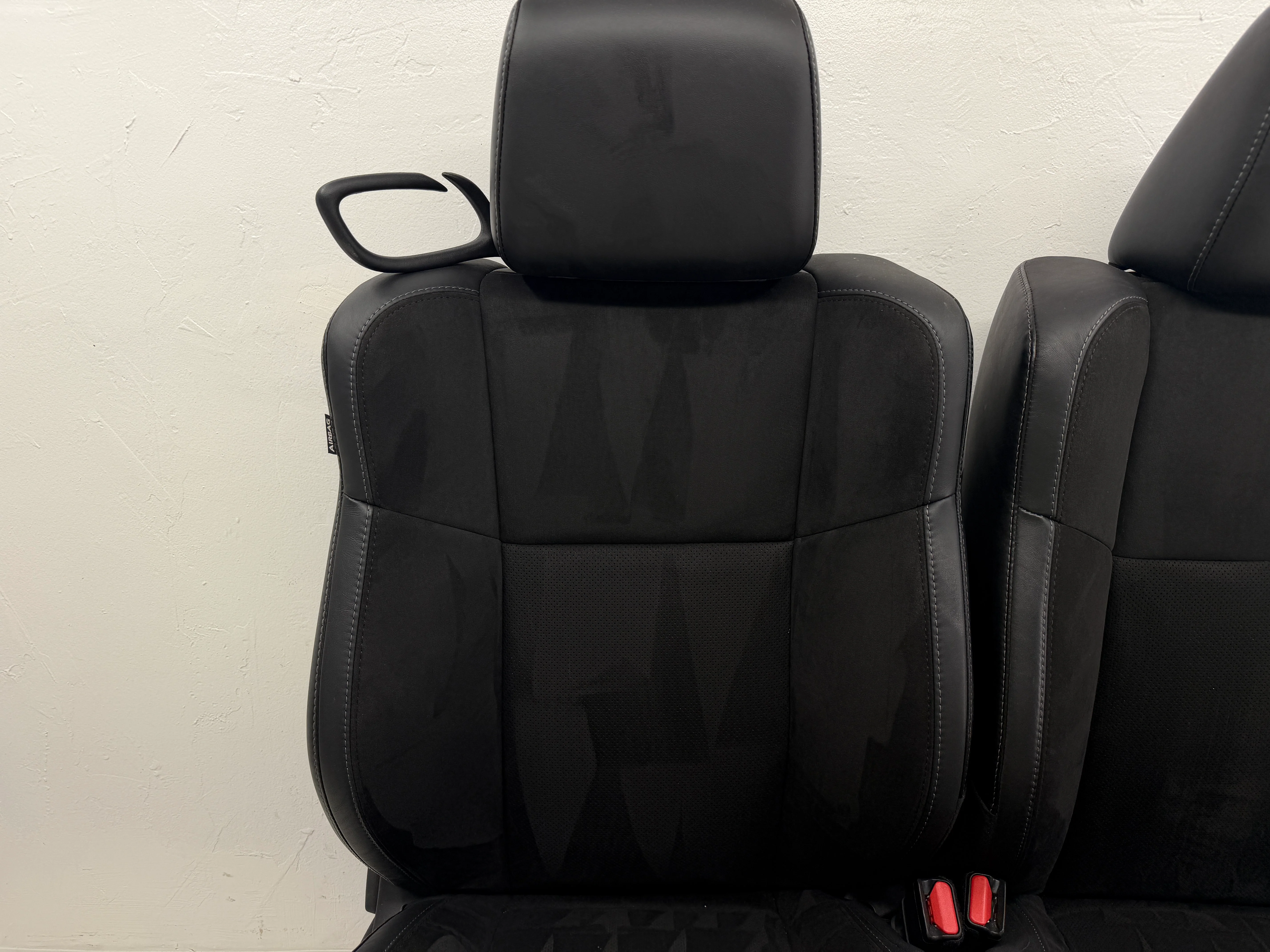 Dodge Challenger Seats 2008-2024, Heated Cooled Black Leather Suede #3084 - Image 7