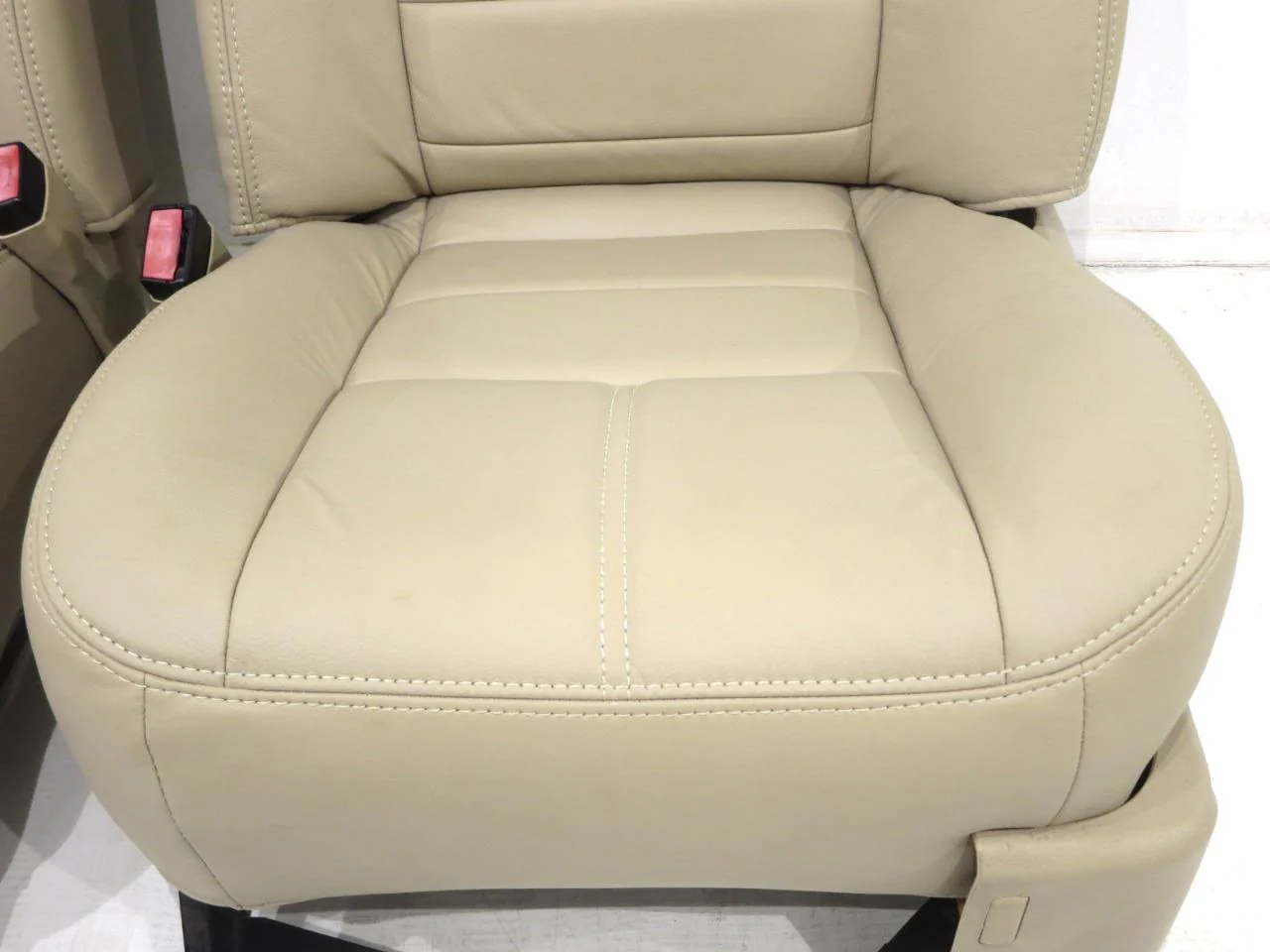 2008 - 2010 Ford Super Duty F350 F250 Seats Camel Leather Custom #0008 - Image 3