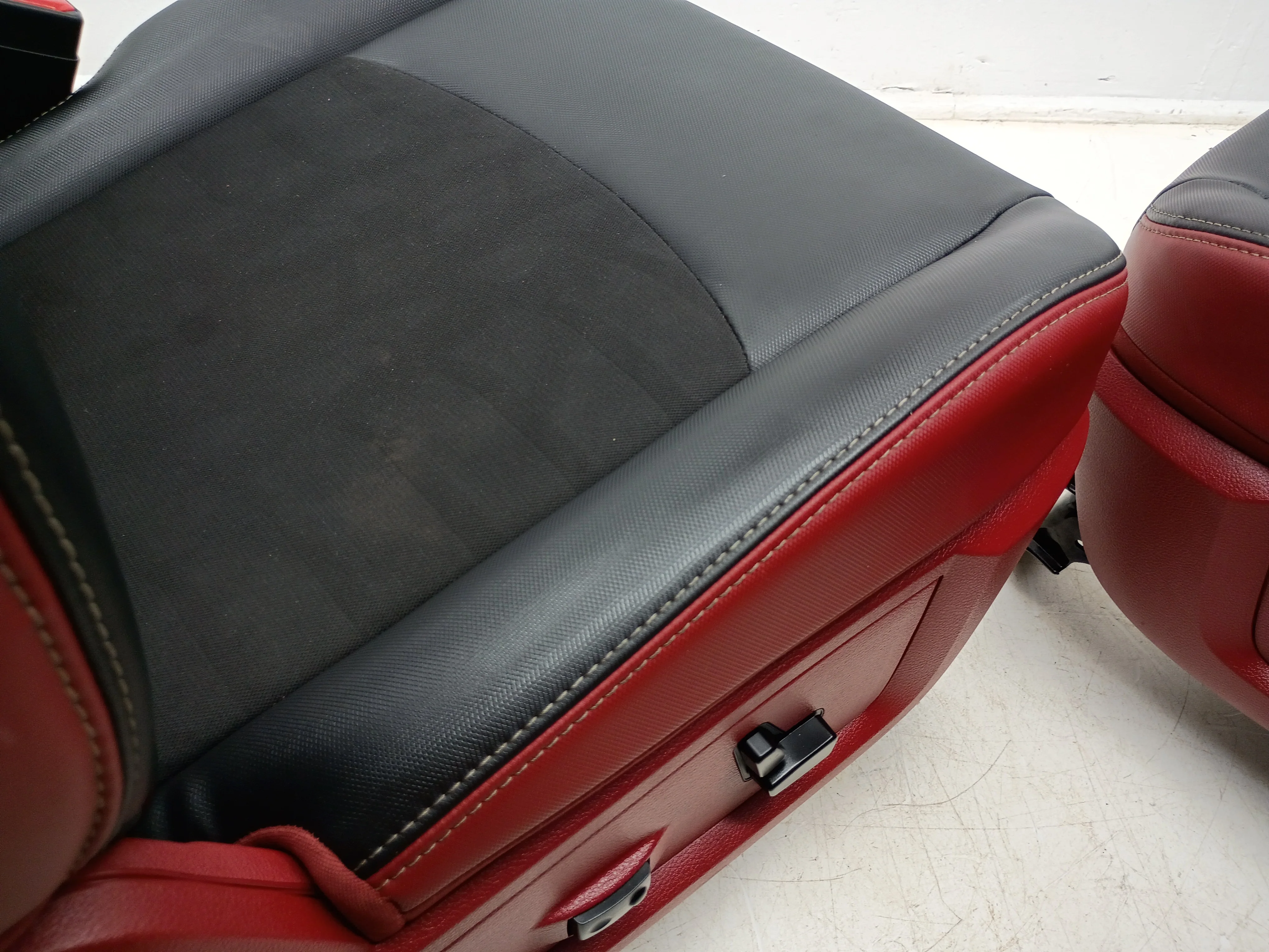 Ram Rebel 4th Gen Front Seats, 2009 - 2018 Black/Red Leather #3011 - Image 10