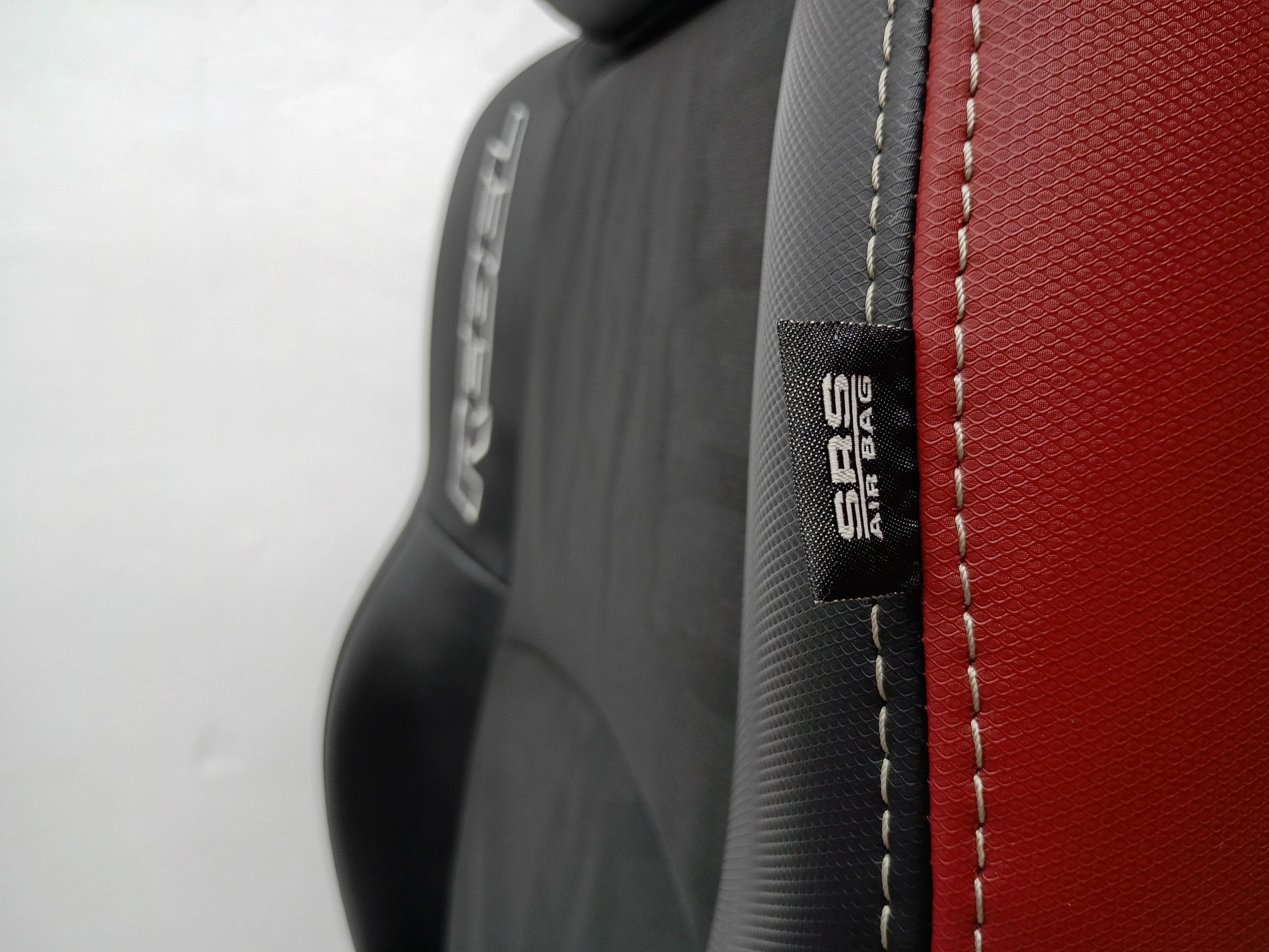 Ram Rebel 4th Gen Front Seats, 2009 - 2018 Black/Red Leather #3011 - Image 12