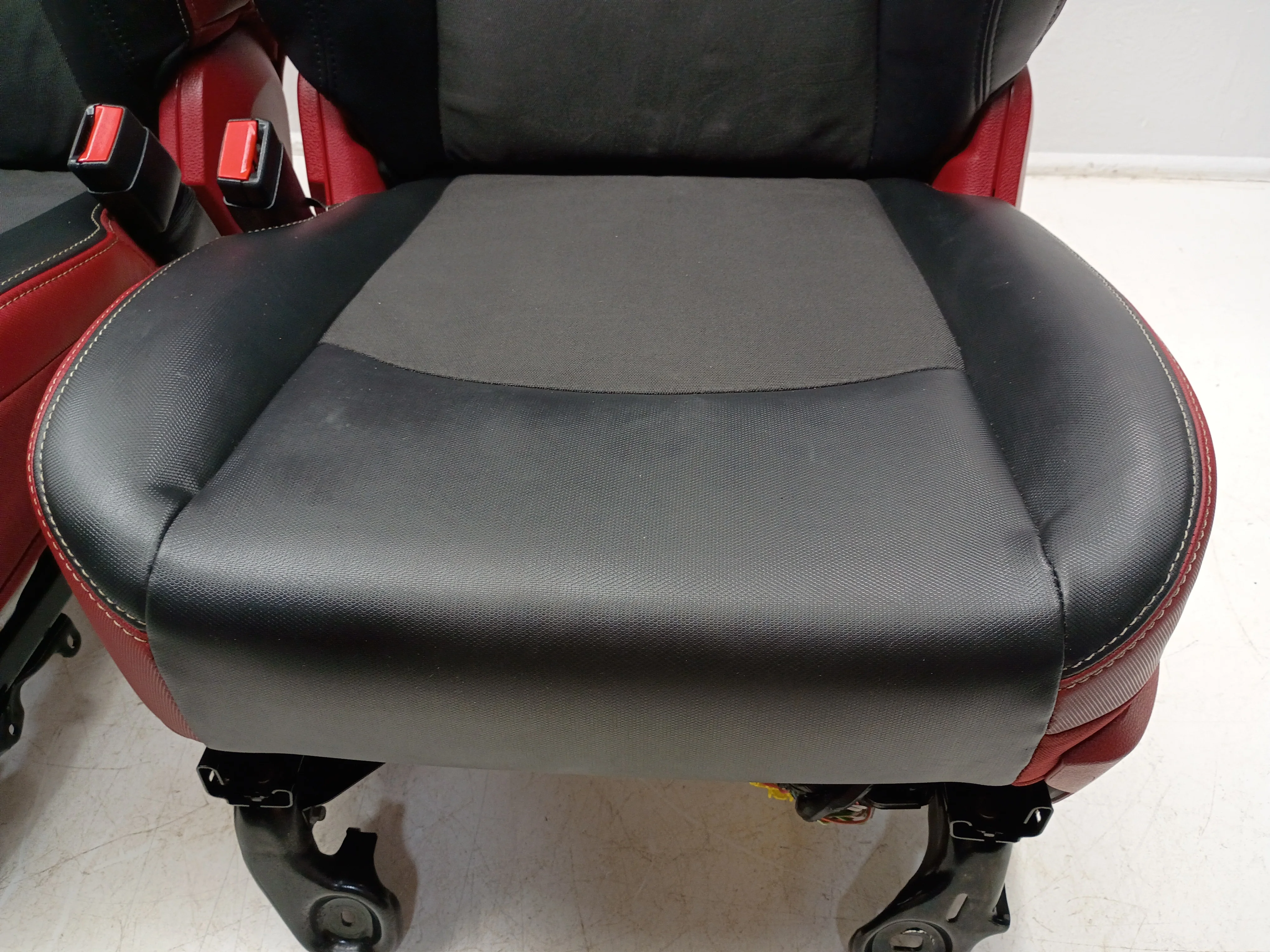 Ram Rebel 4th Gen Front Seats, 2009 - 2018 Black/Red Leather #3011 - Image 3