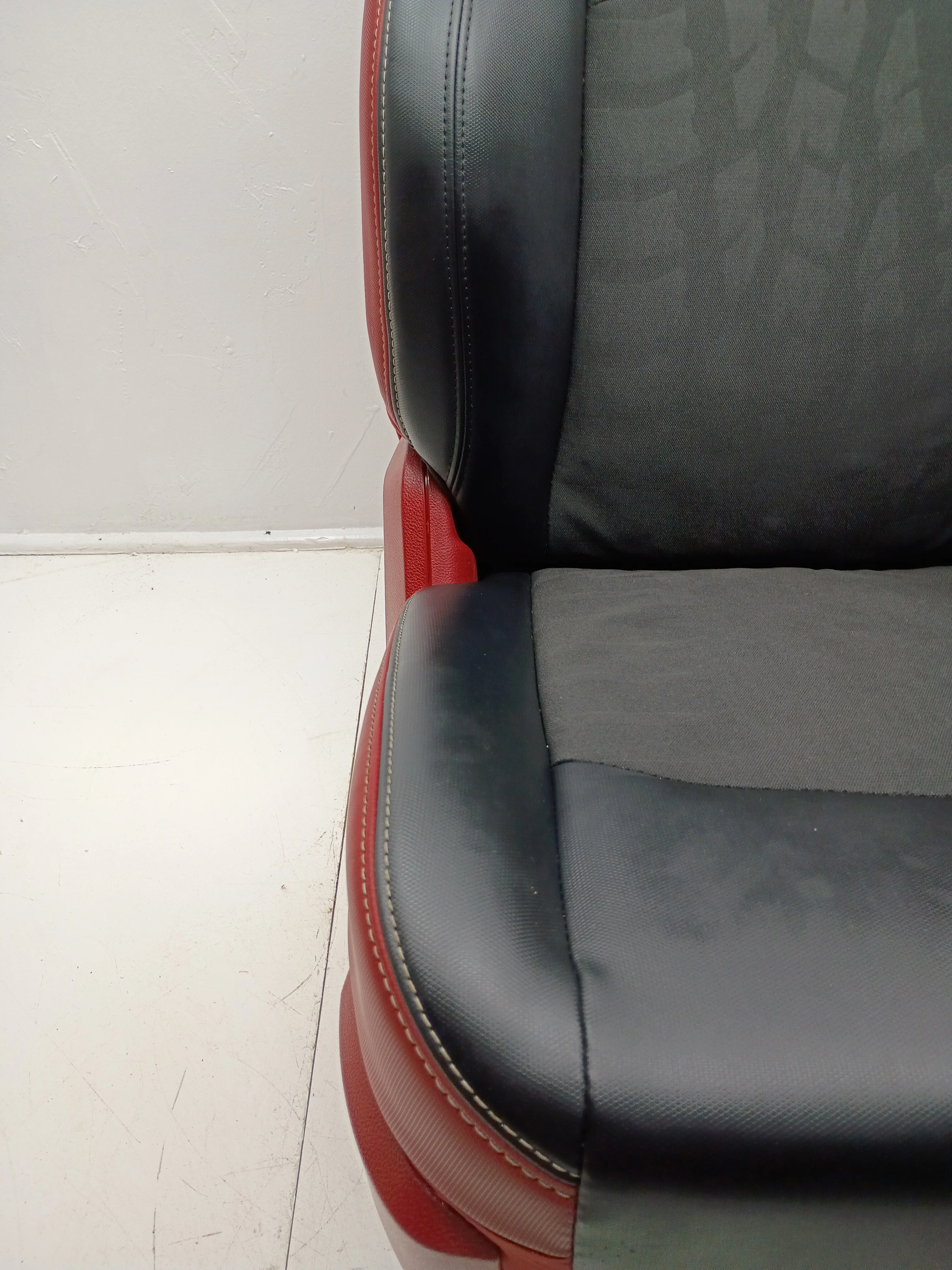 Ram Rebel 4th Gen Front Seats, 2009 - 2018 Black/Red Leather #3011 - Image 5