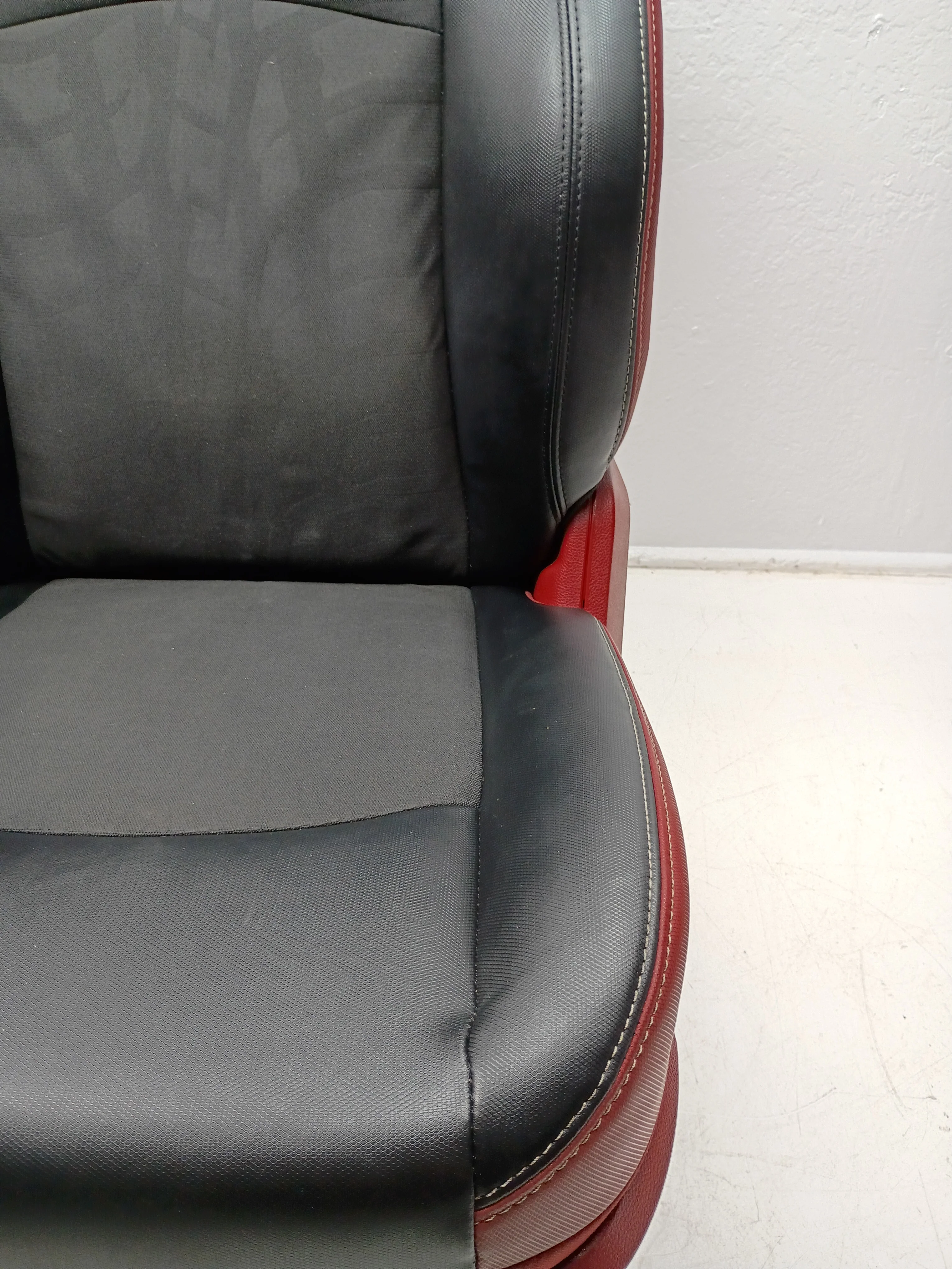 Ram Rebel 4th Gen Front Seats, 2009 - 2018 Black/Red Leather #3011 - Image 6
